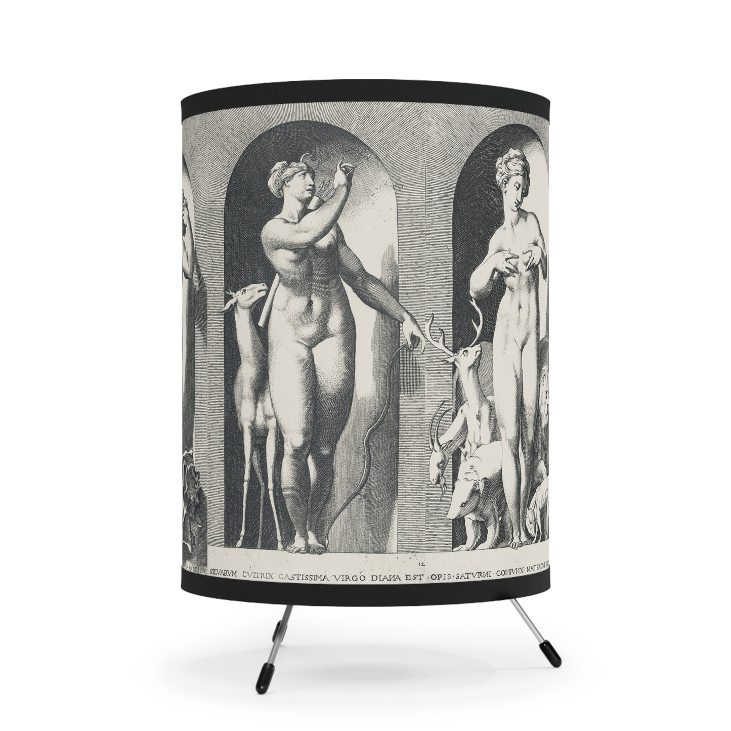 Mythological Goddesses Tripod Lamp