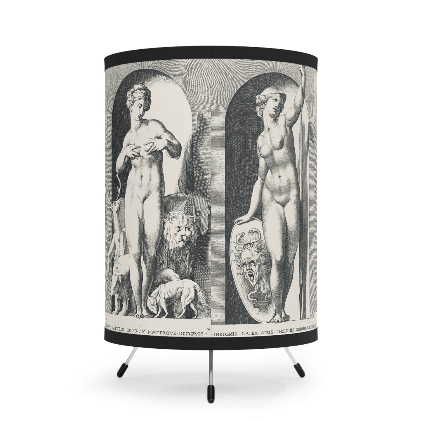 Mythological Goddesses Tripod Lamp