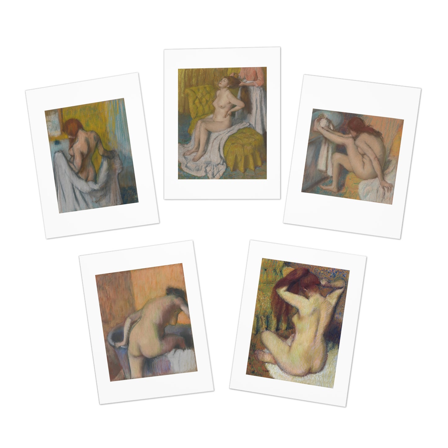 Painted Ladies of Edgar Degas - Blank Greeting Cards (5-Pack)